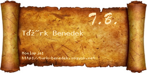 Türk Benedek névjegykártya