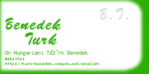 benedek turk business card